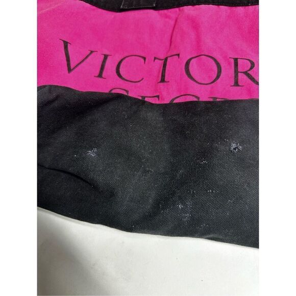 Victoria's Secret Tote Pink Red Black Beach Travel Bag VS Logo See Description - Picture 3 of 11
